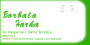 borbala harka business card